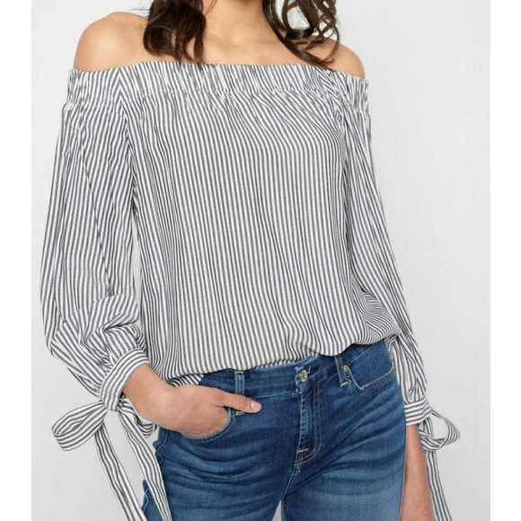 7 For All Mankind Tops - 7 For All Mankind Off Shoulder Rayon Blouse XL